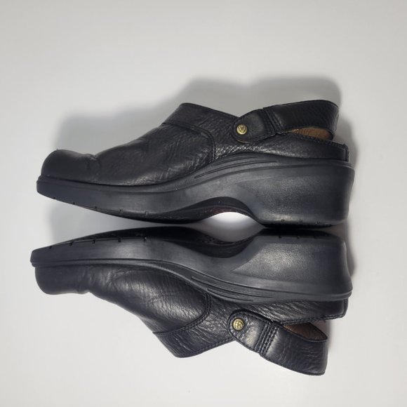 ARIAT Santa Cruz Black Leather Mules Slip On Clogs Women's Size 10B - Picture 5 of 9